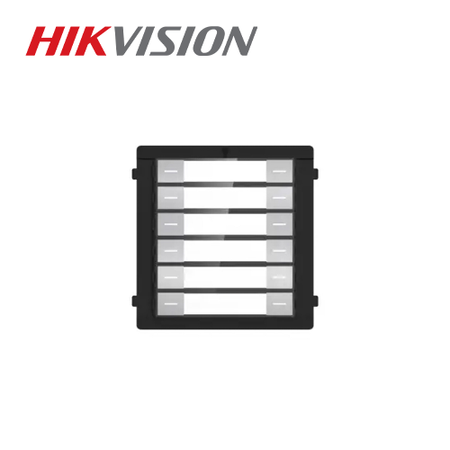 Hikvision Video Door Station DS-KD-K12 with steel finish and 12 call buttons, used for secure residential or commercial access.