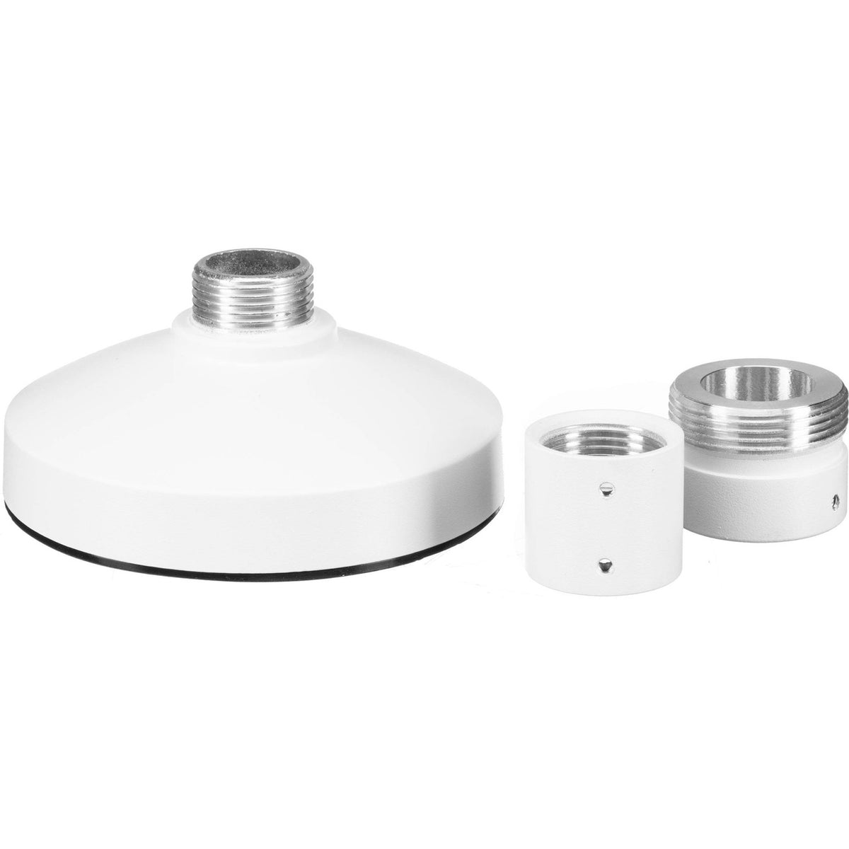 Hikvision Mounting Bracket PC135H installed on a security camera for stable mounting and support.