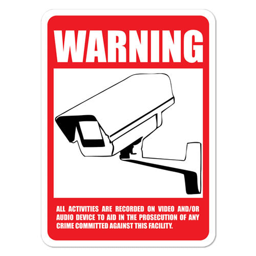 Outdoor CCTV Warning Sign - BIG