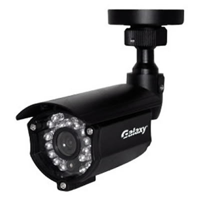 Galaxy 700TVL WDR IR outdoor bullet camera capturing clear night vision and wide dynamic range for surveillance.