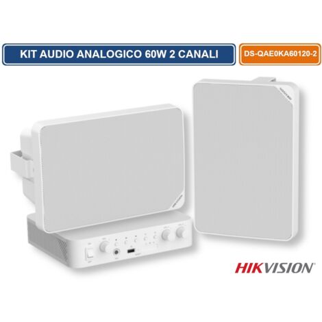 Galaxy Security Hikvision audio device DS-QAE0KA60120-2 with microphones and connectors for security audio monitoring.