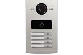 Waterproof metal villa door station with keypad and intercom for secure home entry, featuring durable construction and modern design.