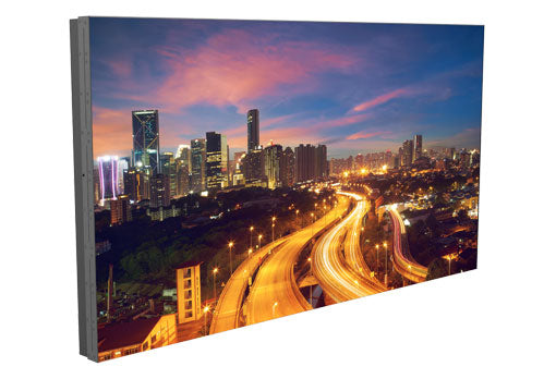 49-inch LCD splicing display unit showing multiple screens connected seamlessly, designed for high-resolution digital signage.