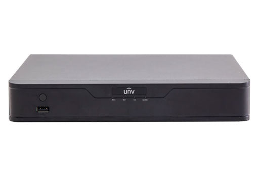 Uniview XVR302-08Q Series digital video recorder with multiple HDMI and VGA ports, black front panel and control buttons
