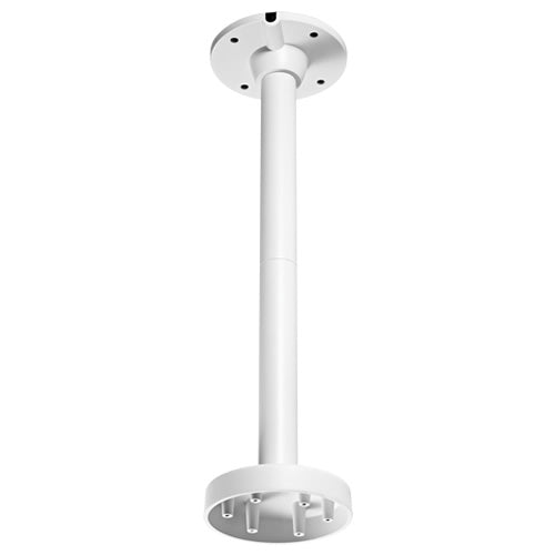 Metal dome pendant mount bracket for Hik Type dome camera, suitable for ceilings, fits 28 to 46-inch installations.