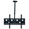Tilt ceiling mount for 32x60-inch screens by TygerClaw, shown installed on a ceiling with the TV attached.