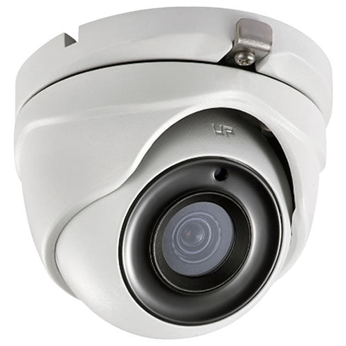 My Store TVI-P TUR 3MP security camera with 2.8mm lens, dual IR LEDs, and 20-meter night vision, mounted outdoors.