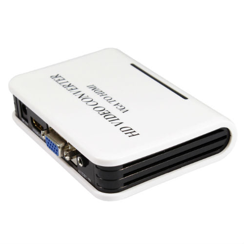 VGA to HDMI converter device from My Store, showing the compact box and connecting ports for easy video signal conversion.