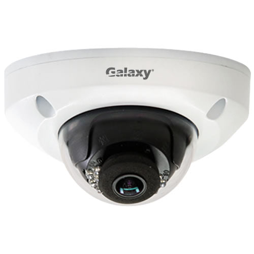 My Store Galaxy Pro Series 4MP IR Wedge Dome Camera with 2.8mm lens, showing the black dome camera on a white background.