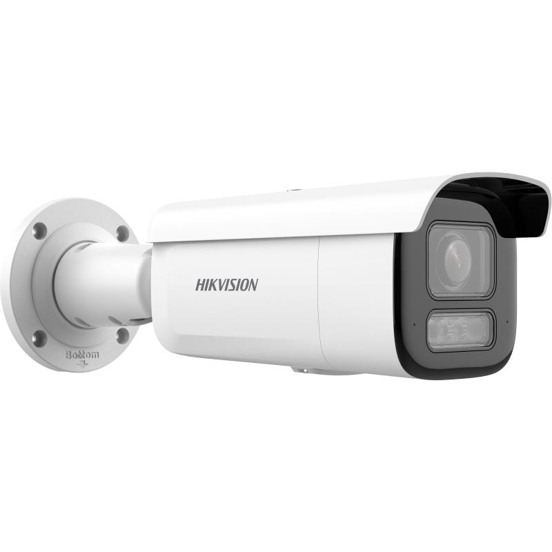 Hikvision 8MP Bullet IP Camera DS-2CD2683G2-LIZS2U with 2.8-12mm lens, black security camera with adjustable zoom and outdoor housing