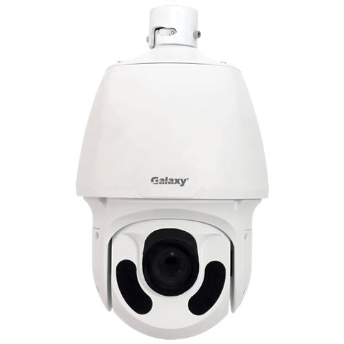 My Store Galaxy Pro Series 2MP 30x IR PTZ Dome Camera with 4.5–135mm lens and PoE for surveillance.
