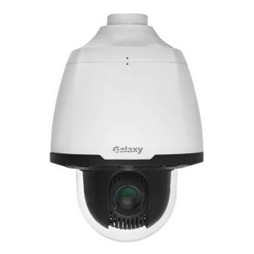 My Store Galaxy Pro Series 2MP 22x PTZ Dome Camera with 4.7 to 103.4mm lens, showing the camera's dome and zoom capabilities.