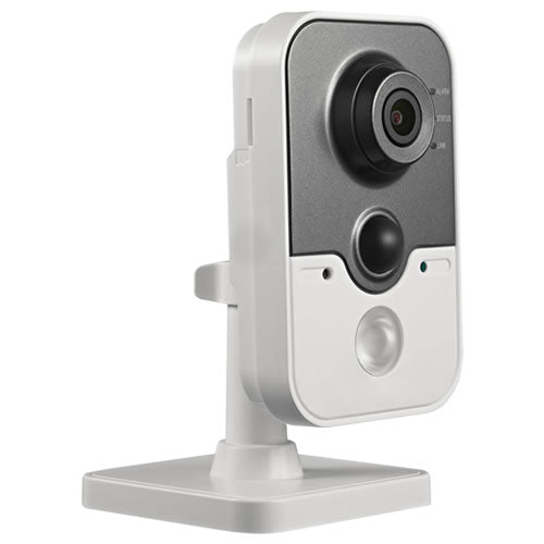 My Store Galaxy Platinum 4.0MP WiFi IR Cube IP Camera capturing clear footage with infrared night vision and compact design.