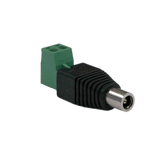Female power cable connector for electronic devices, featuring secure locking and durable plastic housing.