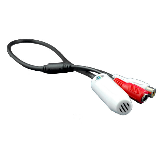 Audio microphone for CCTV camera by My Store, featuring compact design and built-in microphone for clear audio recording.