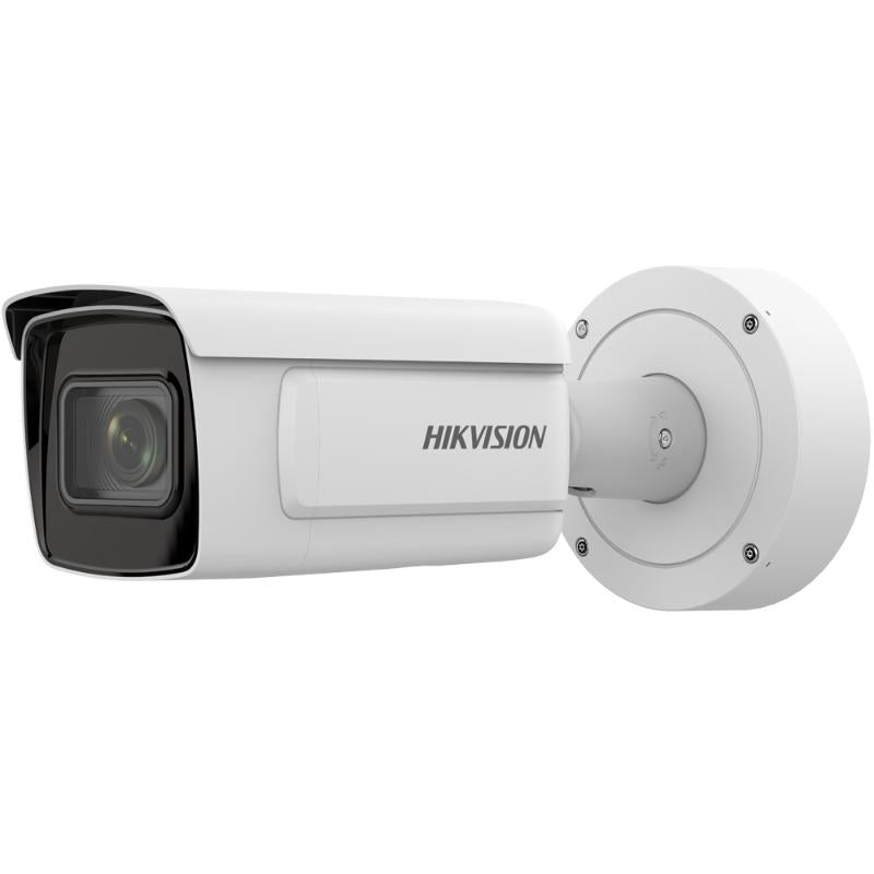 Hikvision 4MP IP Camera with 2.8-12mm lens, black security camera for surveillance by Galaxy Security.