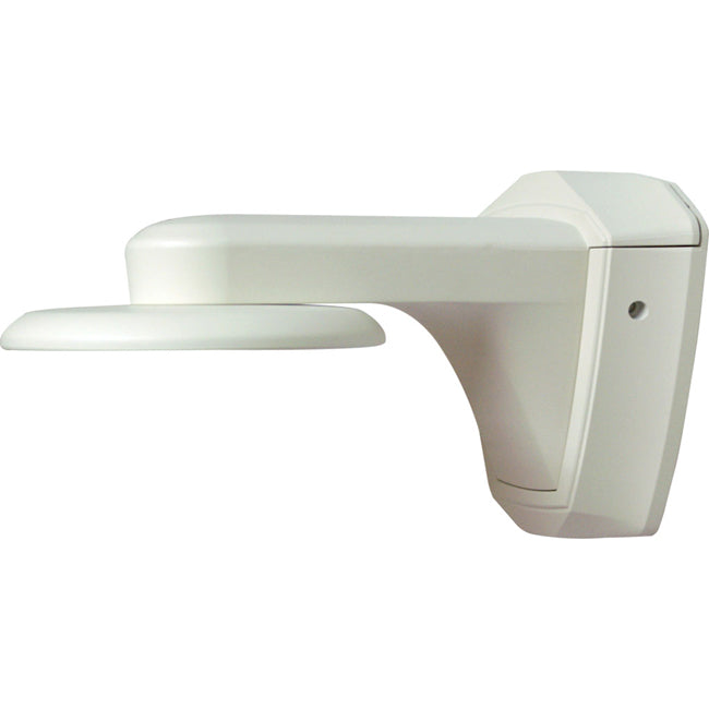 Metal wall mount bracket for outdoor dome security camera, sturdy and durable, suitable for outdoor installation.