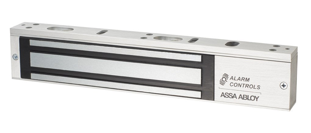 600lbs magnetic lock from My Store showing the sleek black metal lock with wiring for secure access control.