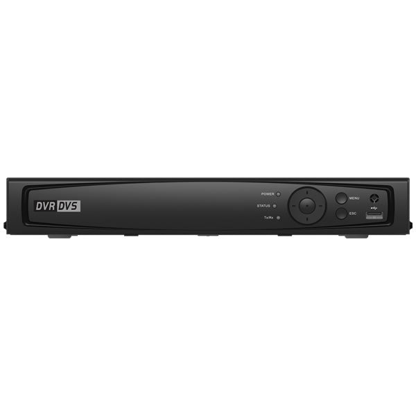 Galaxy Platinum 4CH 4MP DVR with 1xSATA port, black rectangular device with front panel and cable connections.