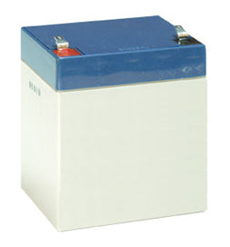 12VDC 5 Amp Hour security battery from Securitron B-12-5 series, shown in image B125, used for backup power systems.