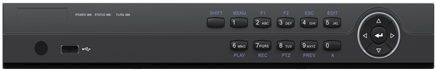 Galaxy Security 5MP/4K 8-channel TVI DVR with 2TB HDD and 1 SATA drive, shown with front panel and ports.