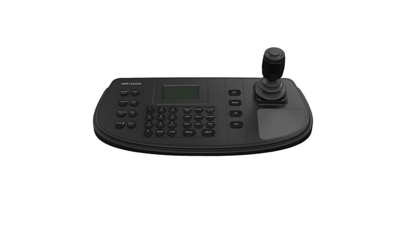 Hikvision DS-1006KI(B) security control panel from Galaxy Security showing keypad and device interface.