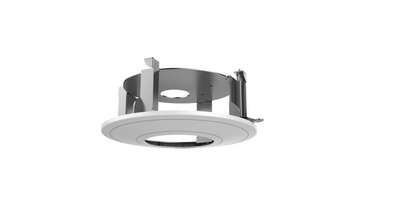In-ceiling mount bracket for security cameras, durable metal construction, suitable for discreet installation in ceilings.