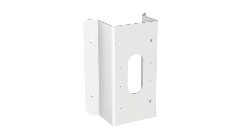 Corner mount bracket for security cameras, durable stainless steel design, compatible with DS-1476ZJ-SUS model.