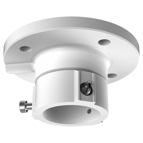 Outdoor and indoor ceiling mount bracket for PTZ cameras, designed for secure installation, shown on a PTZ camera model DS-1663ZJ.