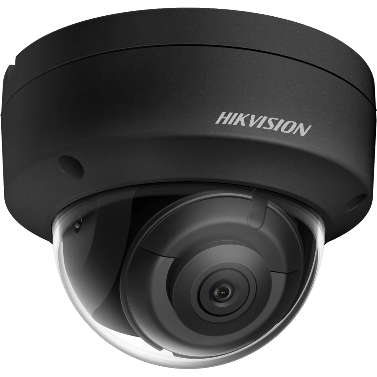 Hikvision DS-2CD2183G2-IU 8MP AcuSense vandal-proof black dome security camera with 2.8mm lens, designed for surveillance.