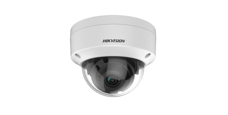 Hikvision 2MP Turbo HD analog camera DS-2CE57D3T-VPITF with 2.8mm lens, used for home or security surveillance.