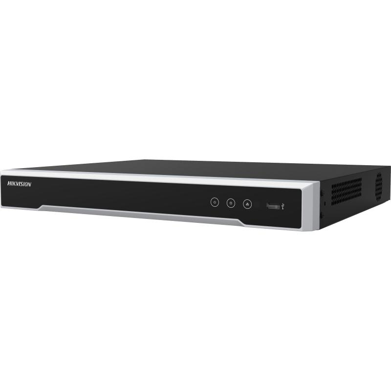 Galaxy 16-channel 32MP NVR with 2x SATA ports and 16 PoE ports, shown with front view and ports visible.