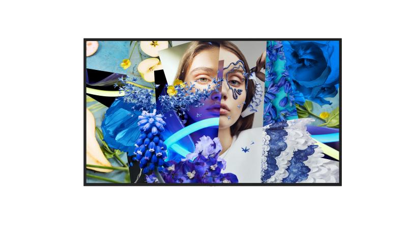 55-inch Hikvision DS-D6055UN-DP(O-STD) slim digital signage display with sleek design, ideal for commercial and advertising use.