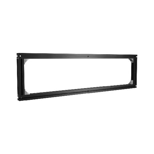 Indoor LED display panel by Hikvision, DS-DL126033W model, showing a bright, colorful LED screen for security or informational use.