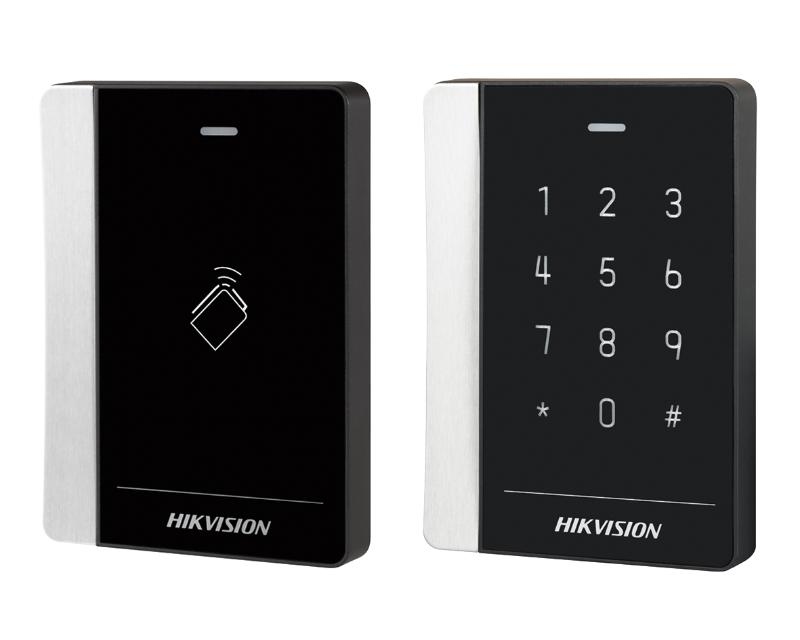Pro 1102A Series Card Reader by My Store, close-up of the sleek black access control device with card slot and user interface.
