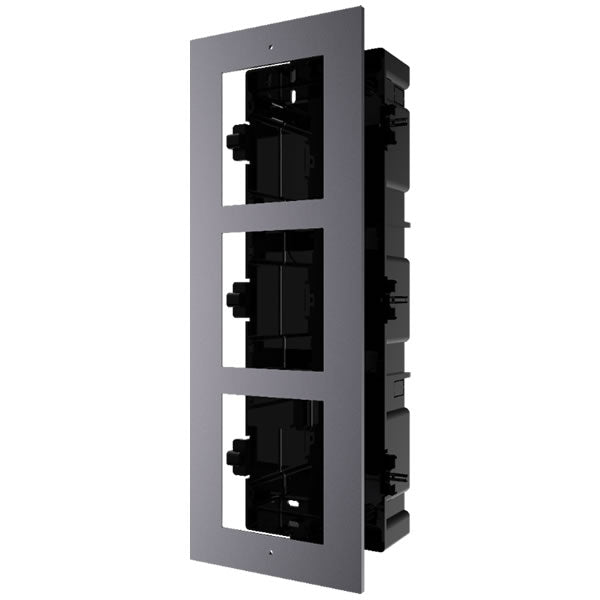Galaxy Platinum IP Intercom 3-module flush bracket with plastic enclosure, designed for secure communication systems.