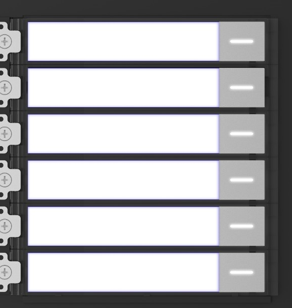 Galaxy Platinum IP intercom outdoor nametag module, DS-KD-KK model, with sleek design and durable construction for secure access control.