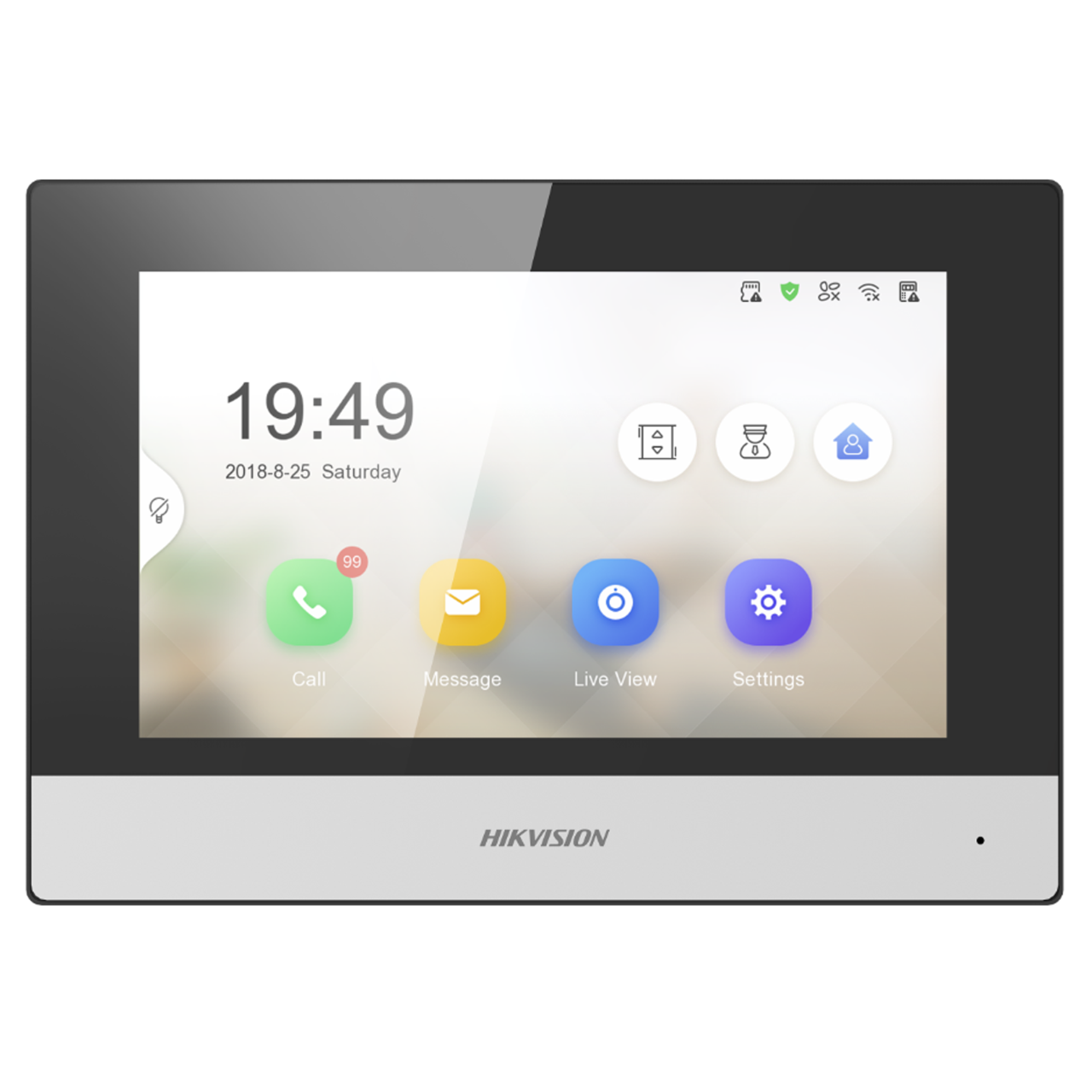 My Store Galaxy Platinum KH6 Series IP-based indoor station with touchscreen display and sleek design.