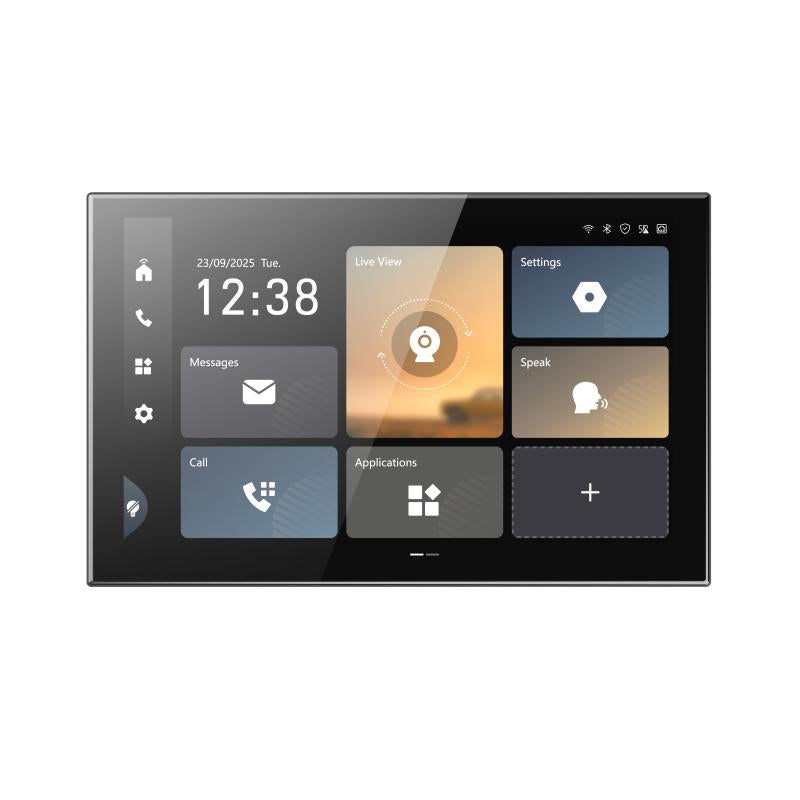 Hikvision Video Intercom Indoor Station DS-KH9570-WTE1/S with touchscreen display and camera for secure home communication