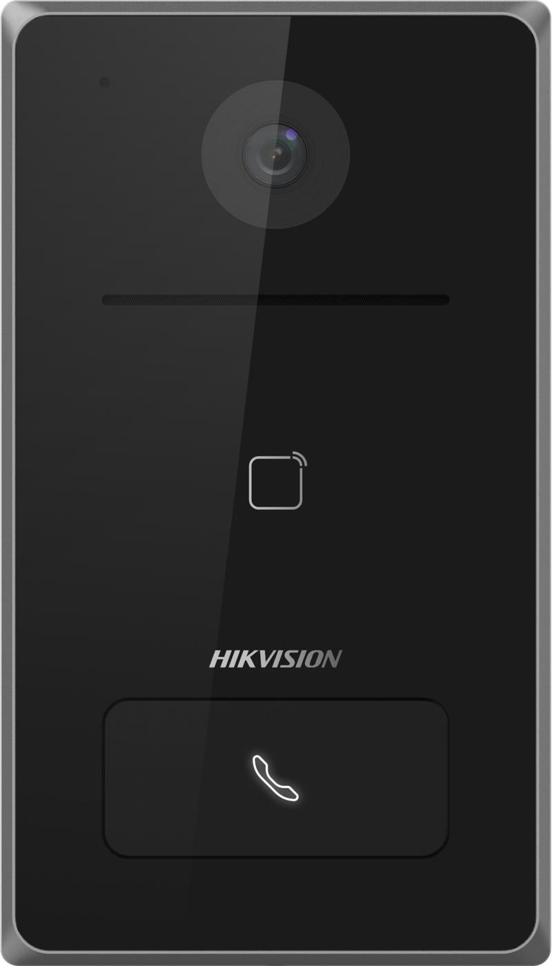 Hikvision DS-KV6133-WME1 indoor video intercom station with screen, buttons, and sleek design for Galaxy Security installation.