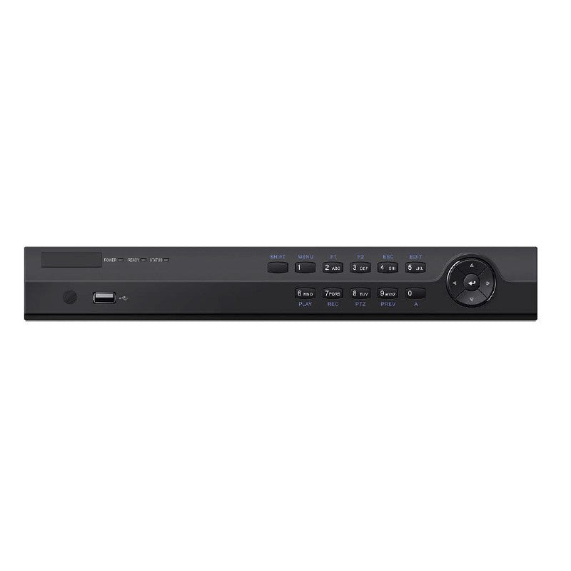 Galaxy Security Galaxy Platinum 4-channel H.264 6MP NVR with 4PoE ports, shown with front view and connection ports.