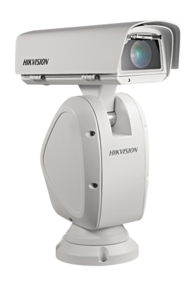 Hikvision 2MP PTZ IP camera DS-2DY9240IX-A T5 with pan-tilt-zoom functionality, mounted for outdoor surveillance in a security setup.