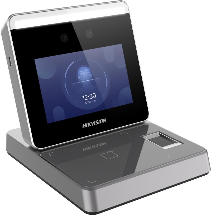 Galaxy Security Hikvision DS-K1F600U-D6E-F access control device with keypad and card reader for secure entry.