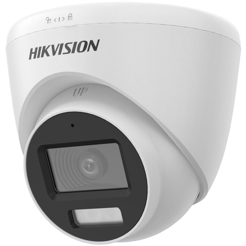 Hikvision 5MP Turbo HD analog security camera with 2.8mm lens, mounted for outdoor surveillance, branded Galaxy Security