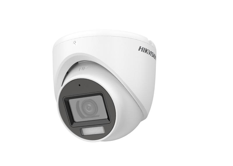 Hikvision 5MP Turbo HD analog camera DS-2CE76K0T-LMFS with 2.8mm lens, high-resolution security camera for surveillance.