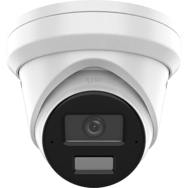Galaxy Security Hikvision 4MP Turret IP Camera DS-2CD2343G2-LI2U with 2.8mm lens, black color, outdoor-ready surveillance camera.