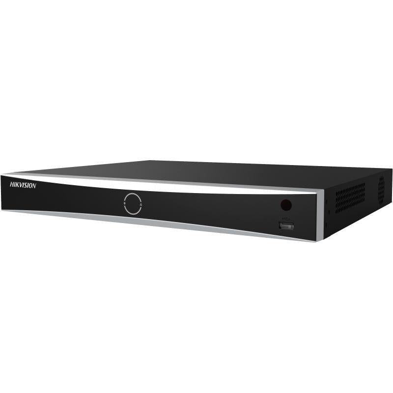 Hikvision 16-channel Network Video Recorder DS-7616NXI-K2/16P with multiple network ports and LED indicators for security monitoring.