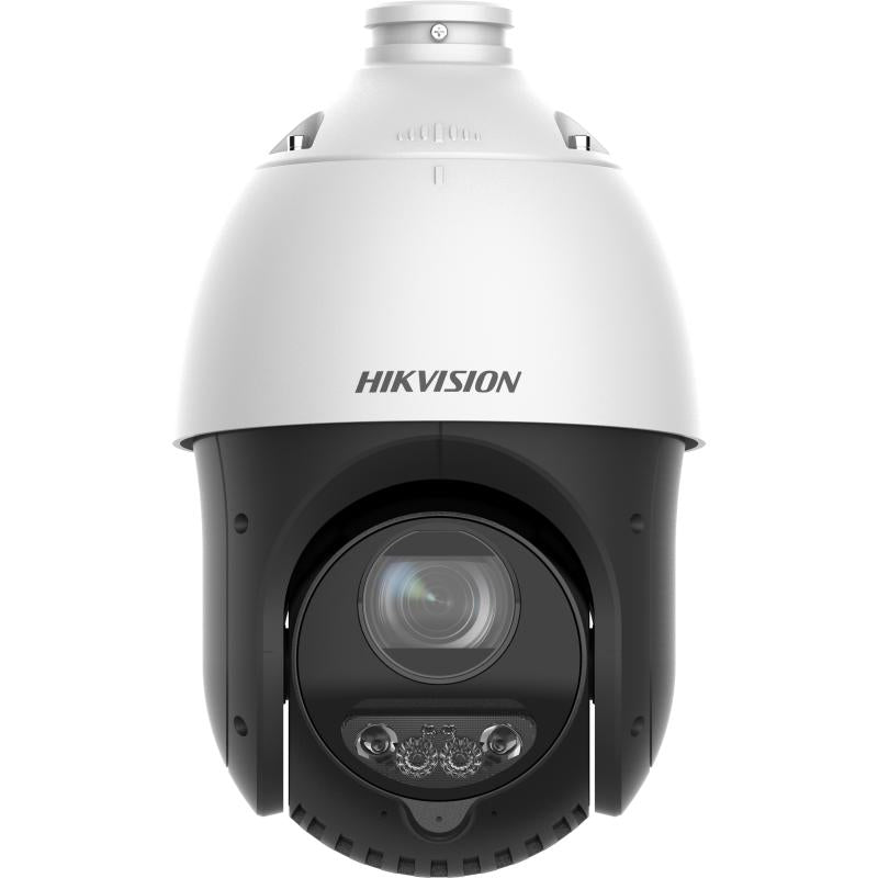 Hikvision PTZ IP Camera DS-2DE4425IWG1-E with adjustable lens and security features, mounted for surveillance.