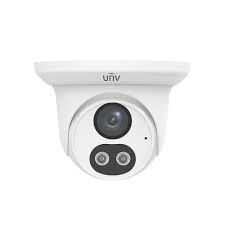 Uniview EC-T4F28M-DL dual light 2.8mm fixed turret network camera with built-in microphone, used for security surveillance.