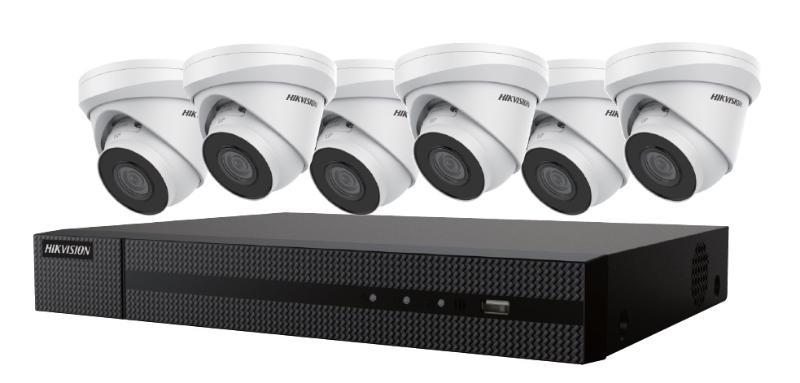 Galaxy Security Hikvision DS-J142I 4MP turret PoE kit with EKI camera, ideal for reliable security surveillance.